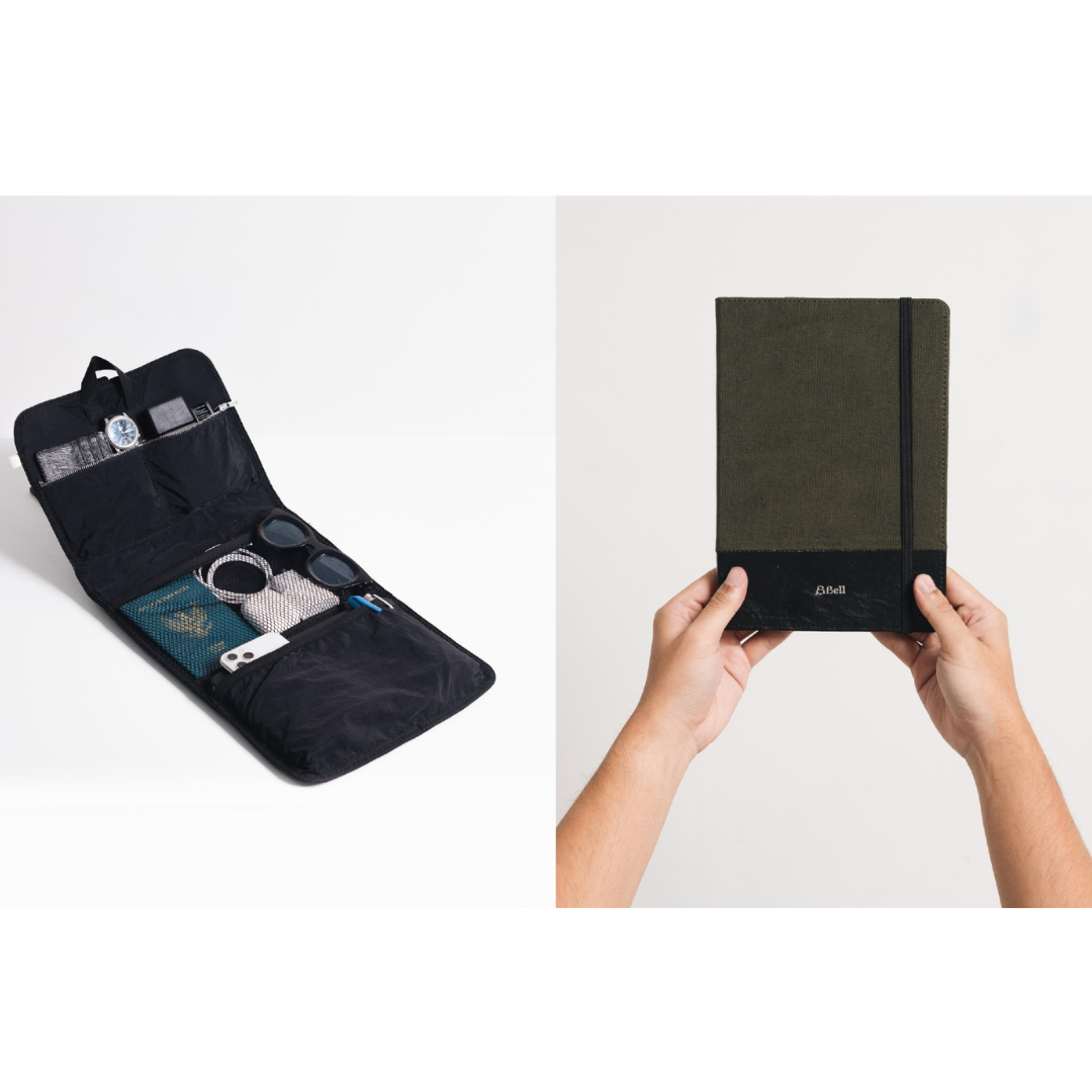 Travel Organizer and Notebook Bundling Package